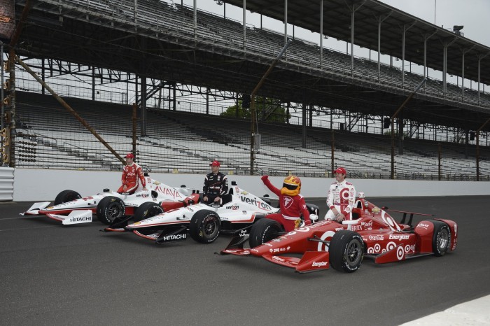 Simon Pagenaud, Will Power and Scott Dixon