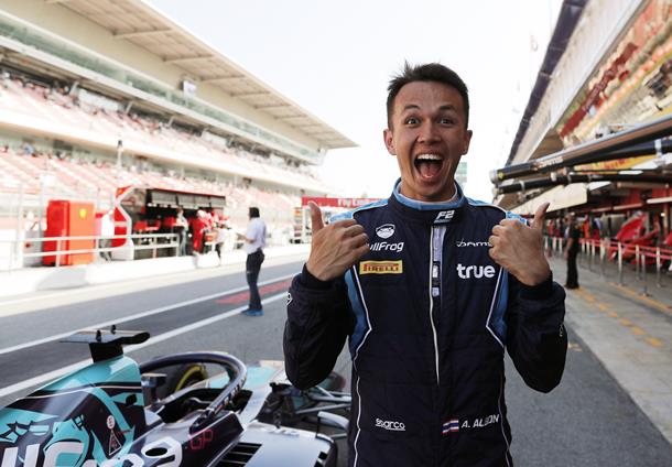 F2 v Barceloně: Alex Albon získal druhou pole position v řadě