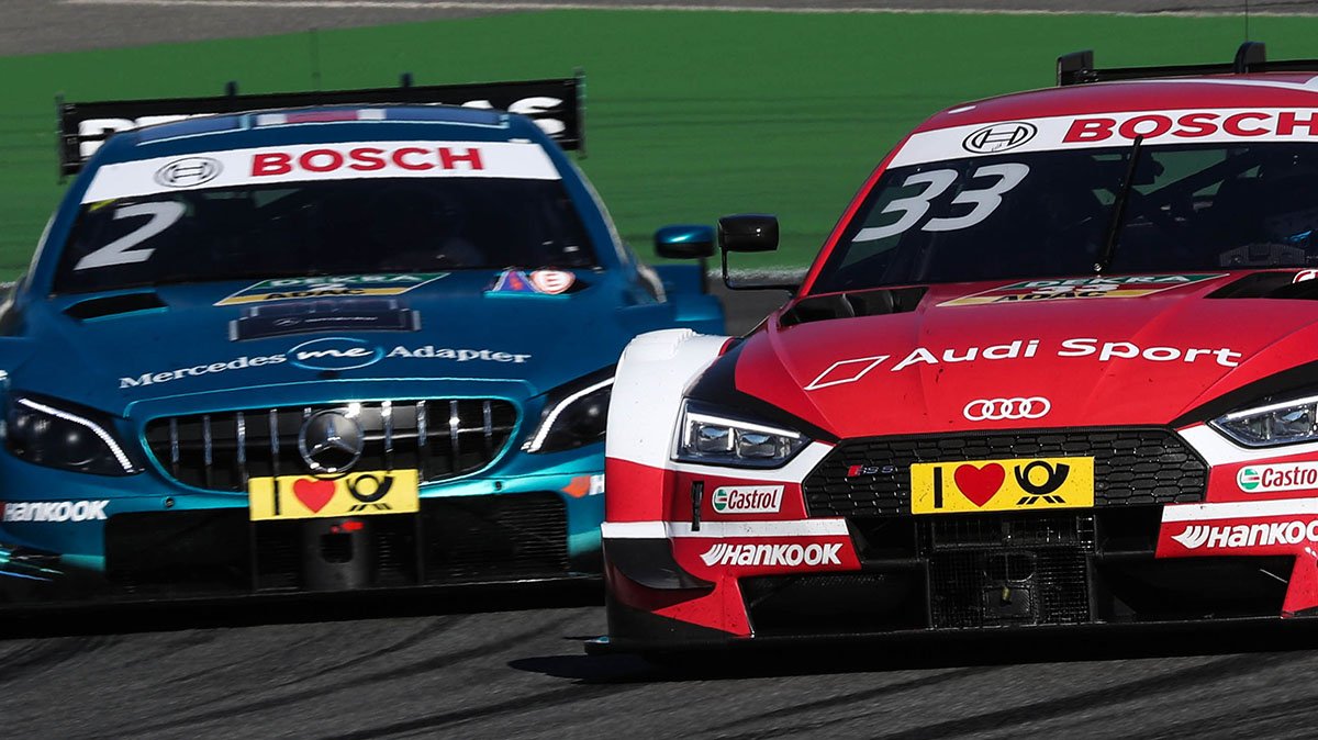 DTM na Hockenheimringu: Infarktový první závod vyhrál Rast, Paffett v čele šampionátu